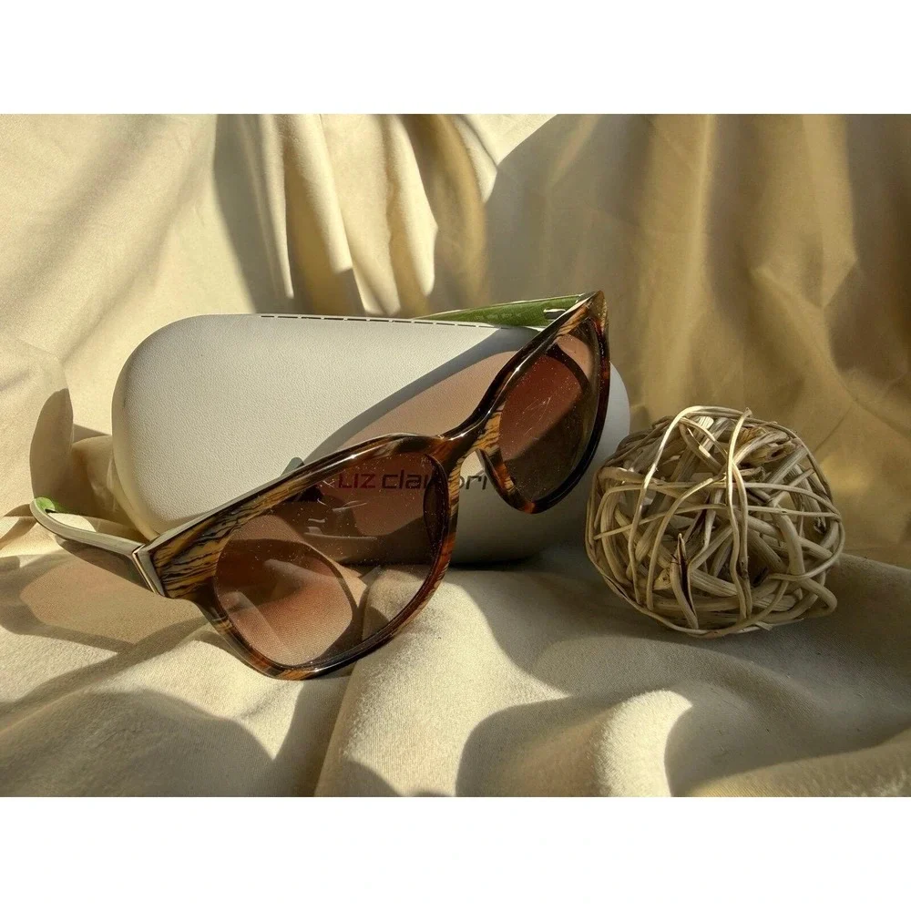 Liz Claiborne Oversized Tortoise Sunglasses w/ Case